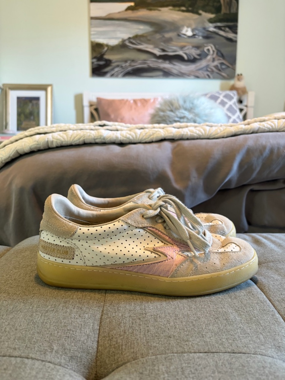 Moa Concept Pink Perforated Sneakers